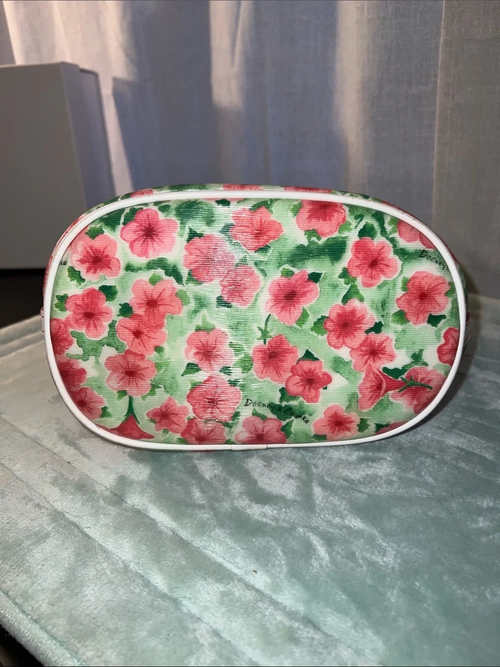 Dooney & Bourke Pink and Green Floral Shoulder Bag like new